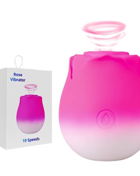10-Function Silicone Rechargeable Clitoral Sucking Rose Sex Toy