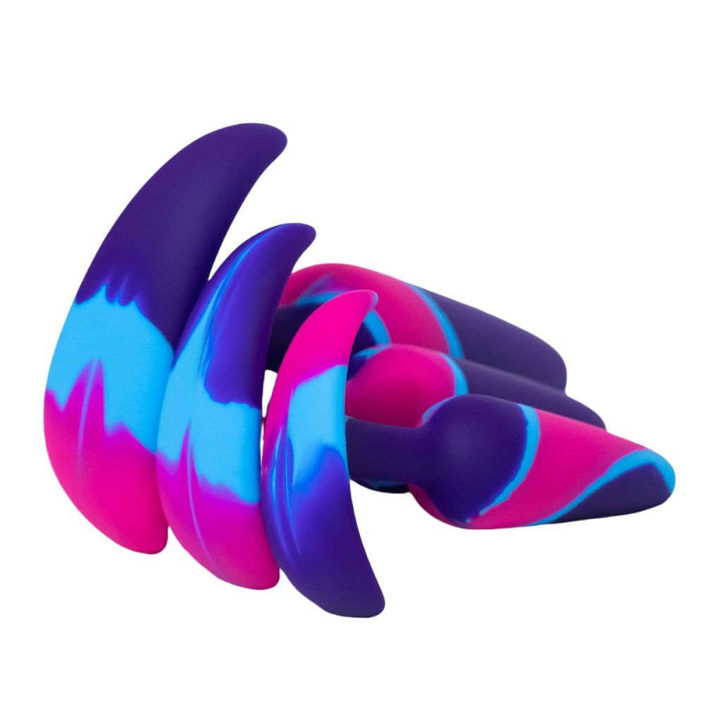 3 Sizes Rainbow Silicone Butt Plug Set for Beginners - Image 6