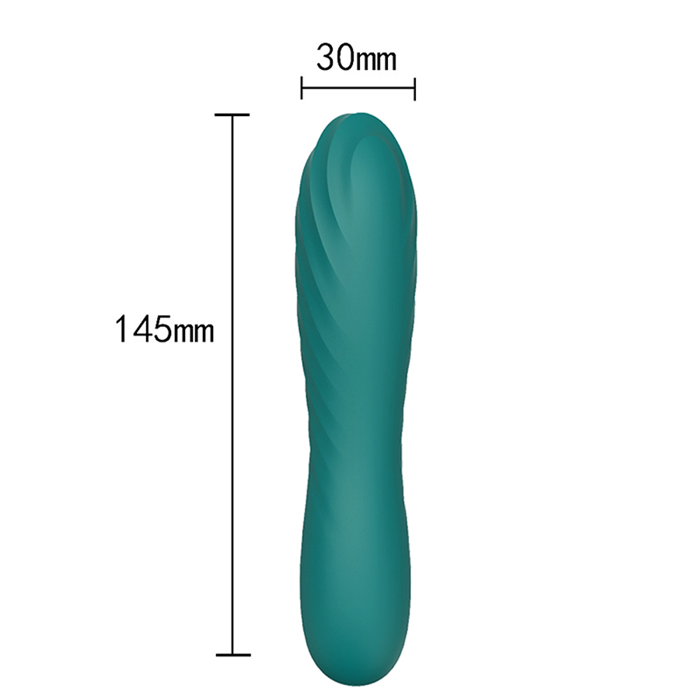10-Mode Waterproof Rechargeable Green Silicone Vibrator - Image 9