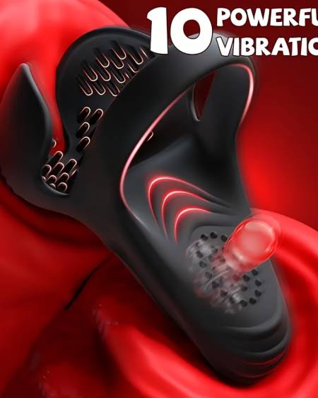10-Speed Silicone Rechargeable Vibrating Cock Ring