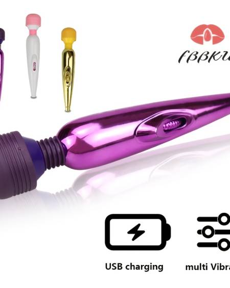 Multi-Frequency USB Rechargeable Wand Vibrator