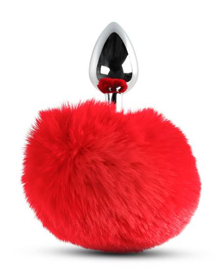 Bunny Tail Metal Plug - Red