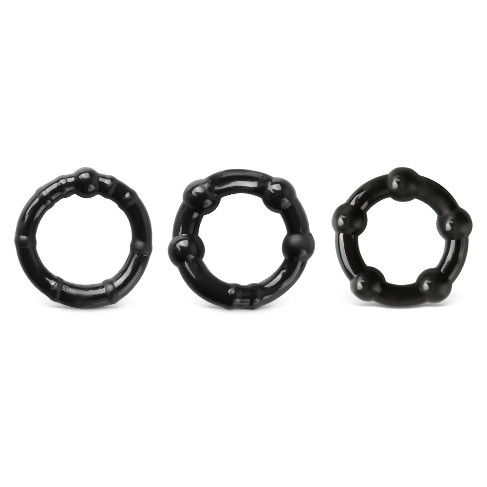 Stay Hard Enhancer Rings (Black, 3 pack) - Image 3