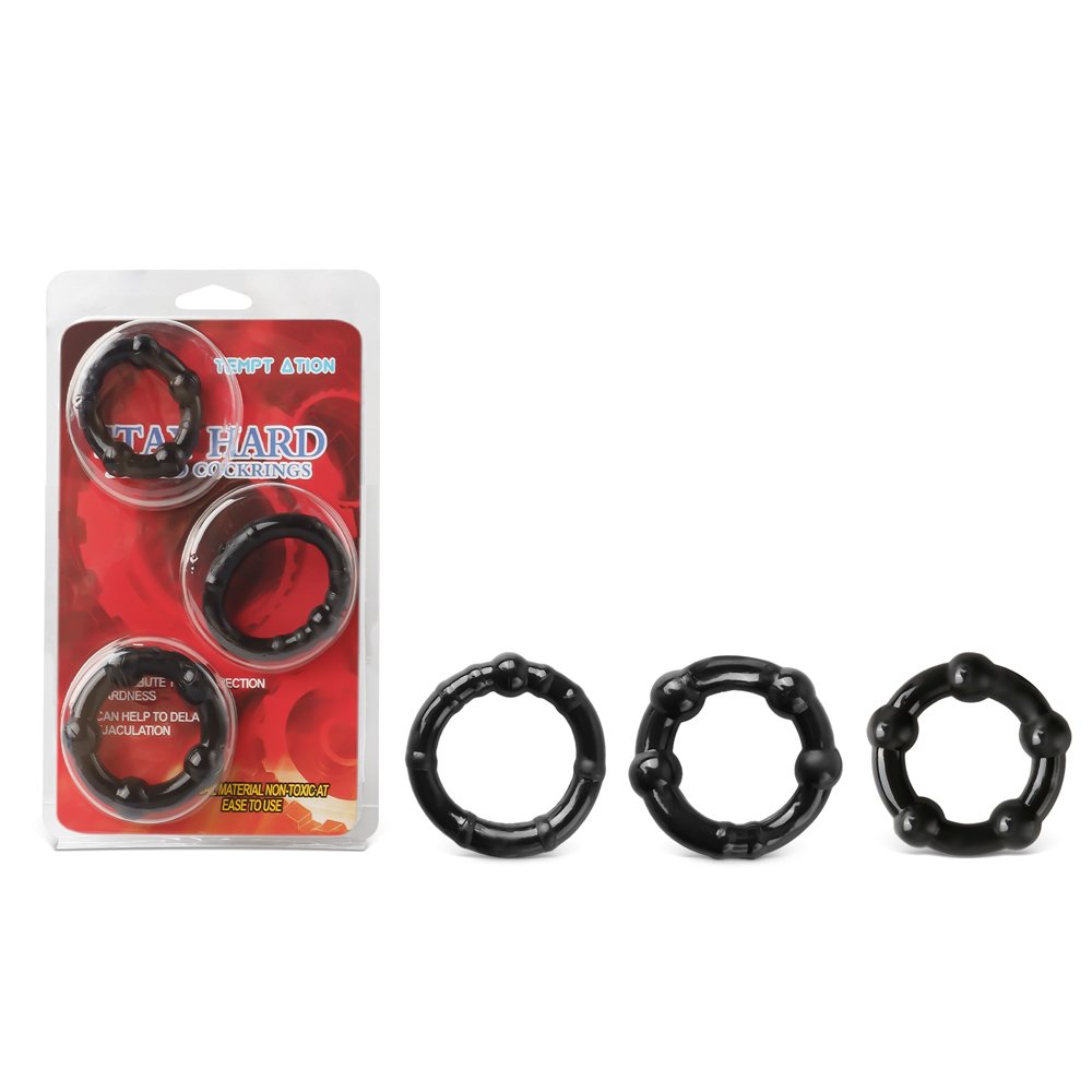 Stay Hard Enhancer Rings (Black, 3 pack) - Image 8